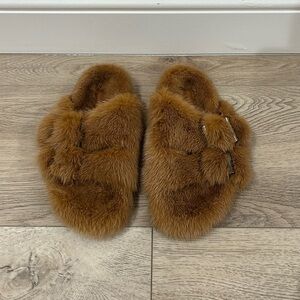 Jennifer Miller Fur Sandals